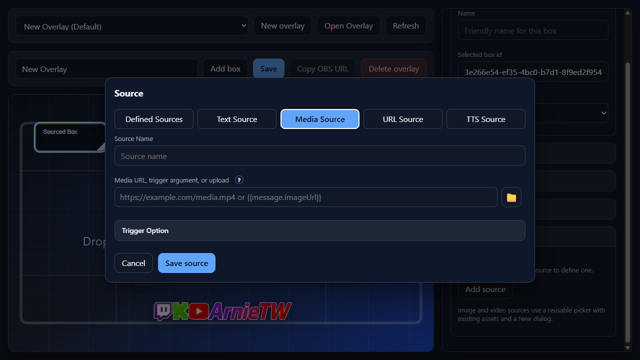 Add Source dialog showing the Media Source tab