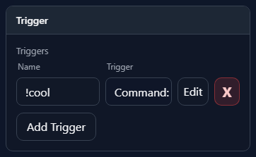 Box inspector Trigger section with an existing trigger row and Add Trigger button