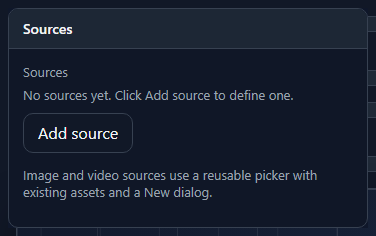 Box inspector Sources section