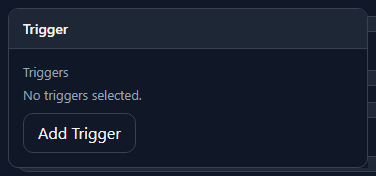 Box inspector Trigger section