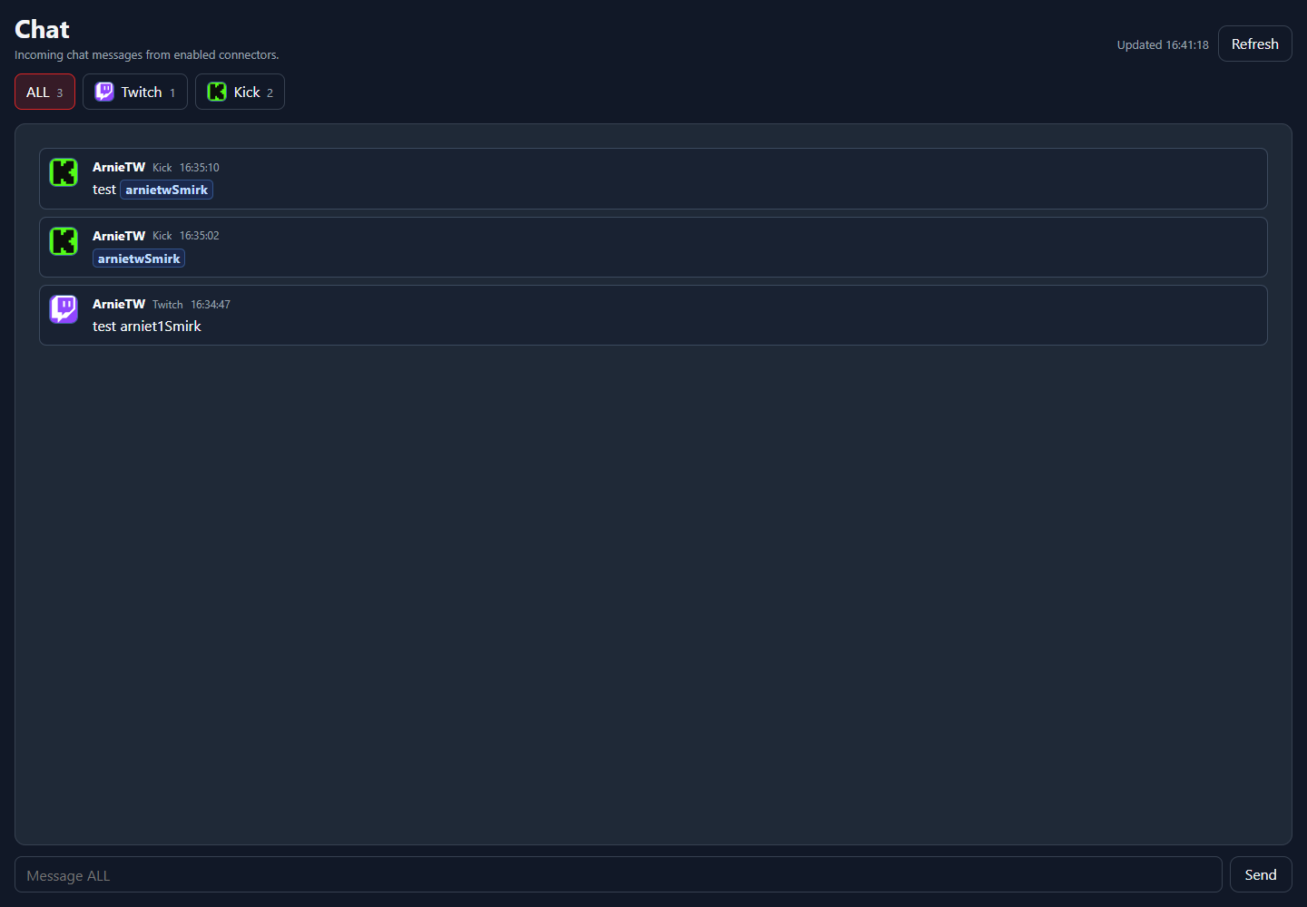 NekoBot Chat setup page