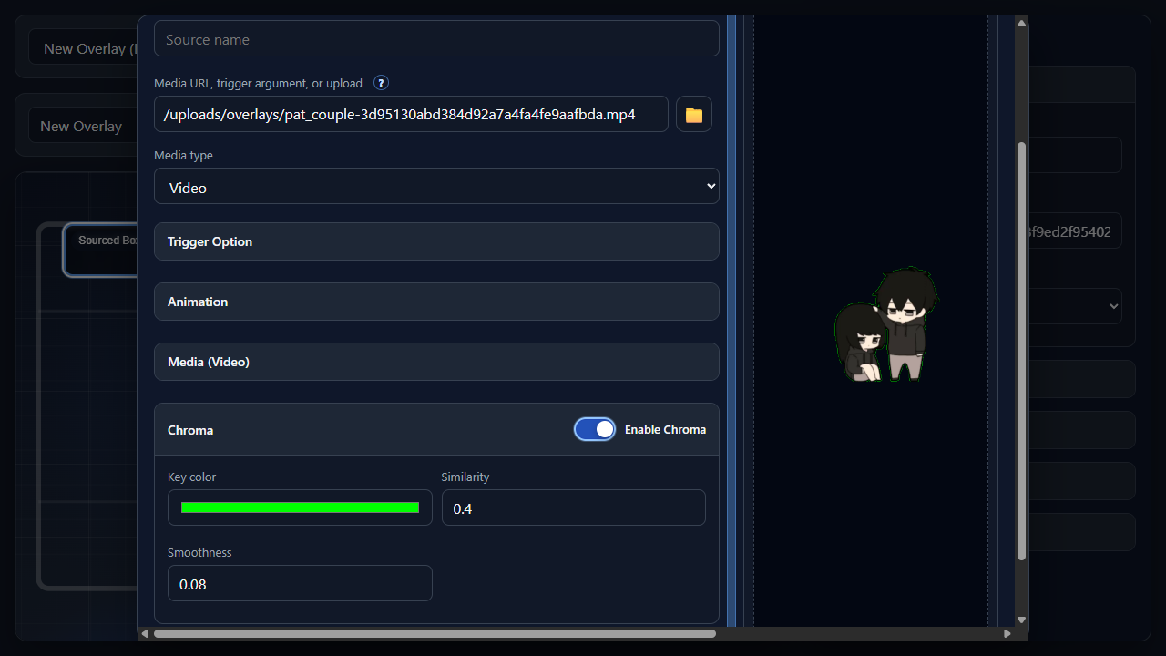 Add Source dialog showing the preview pane