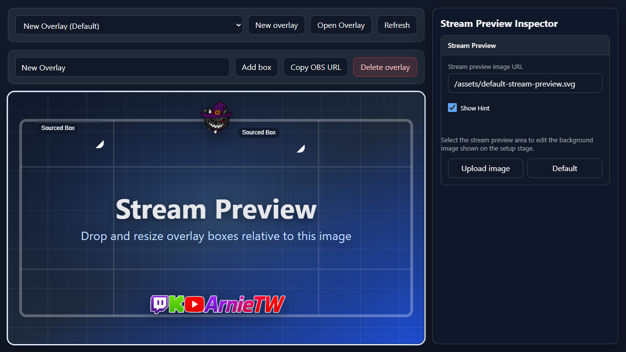 Overlay setup inspector